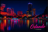 Orlando, Florida Night Lights Poster