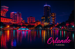 Orlando, Florida Night Lights Poster