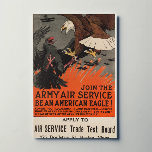 Army Air Service Be An Eagle Travel Poster
