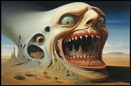 Surreal Desert Giant Sci-Fi Poster