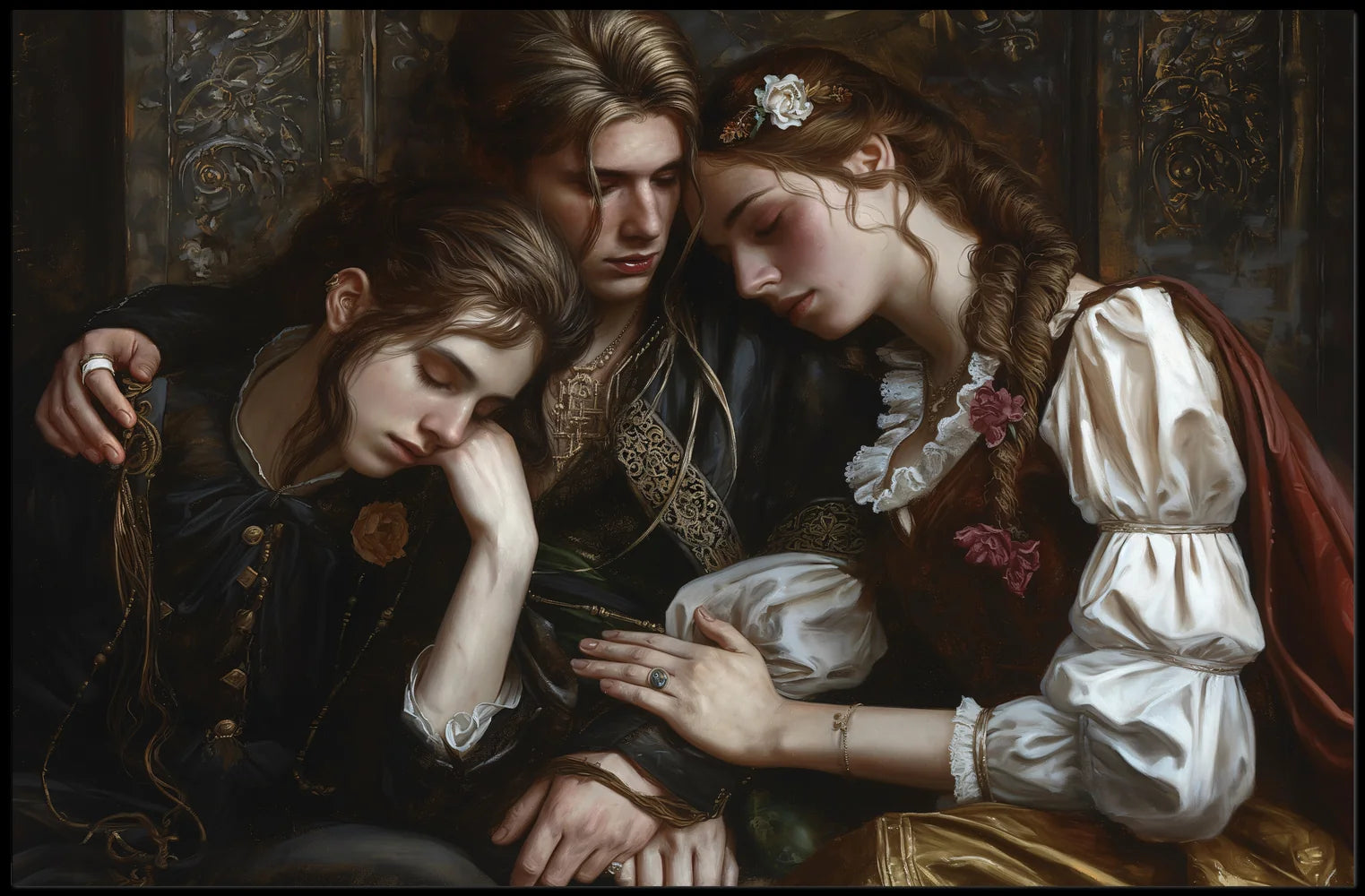Renaissance Elegance: Photorealistic Historical Drama Poster