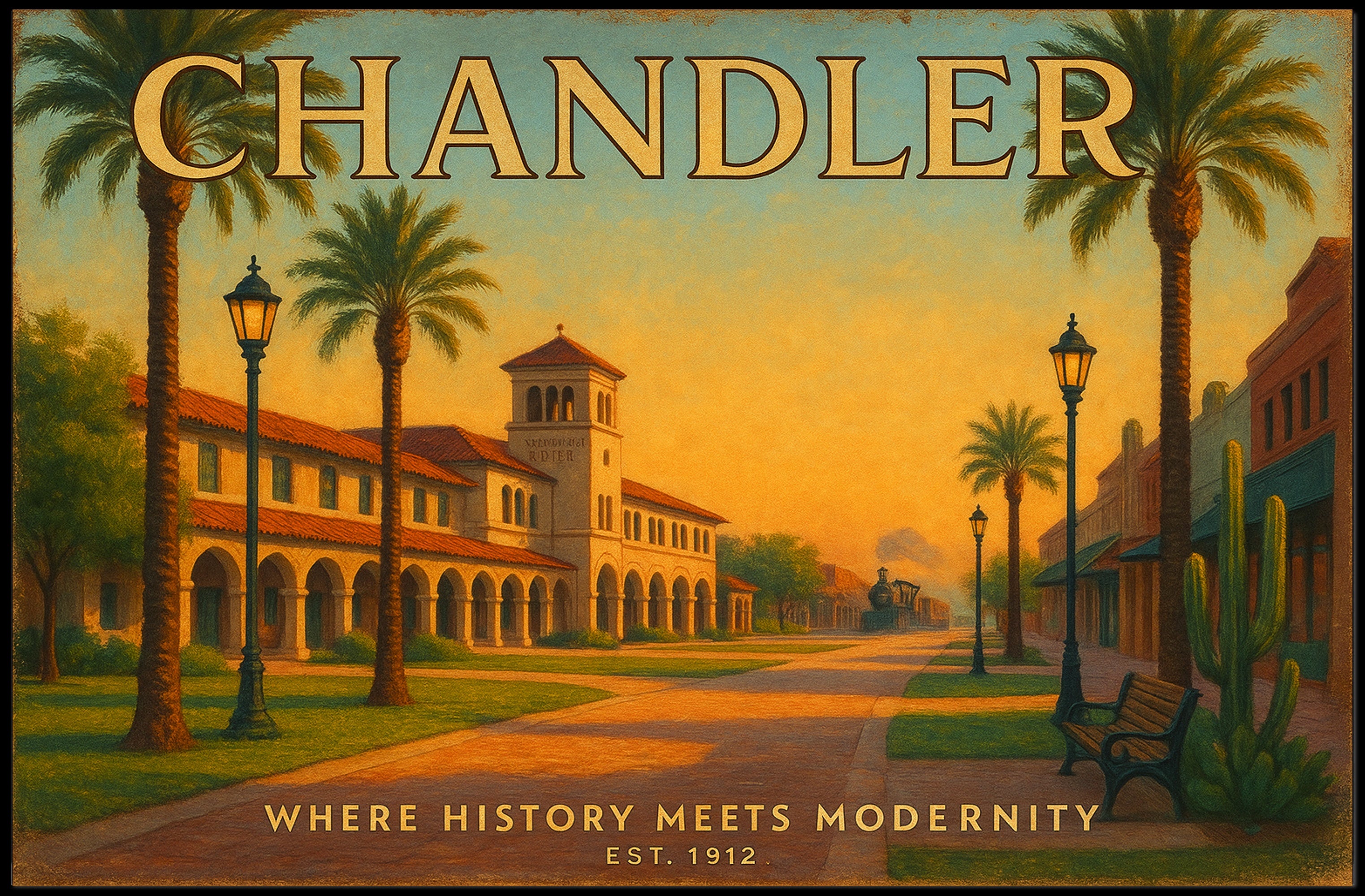 Chandler Travel Poster with Historic Charm