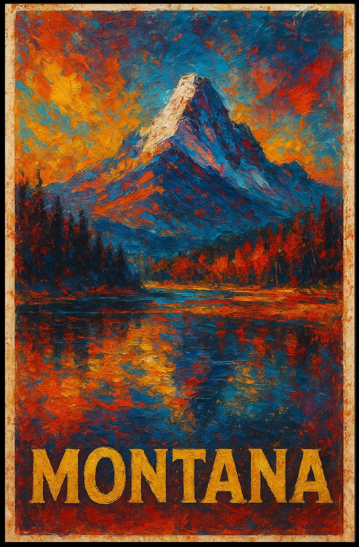 Montana Landscape Wanderlust Decor Poster