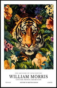 William Morris Tiger Illustration Art Poster - Animal Poster