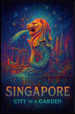 Singapore Skyline: Vibrant City in a Garden Poster