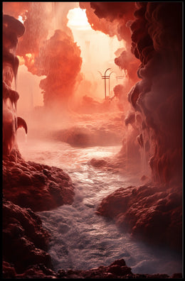 Mystical Cavern Landscape Poster