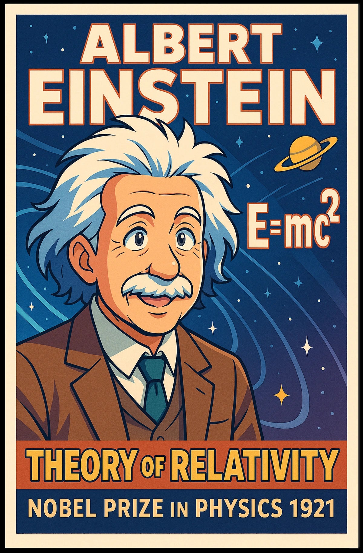 Einstein Relativity Vintage Science Decor Poster