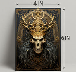 Ornate Skull Emblem Poster