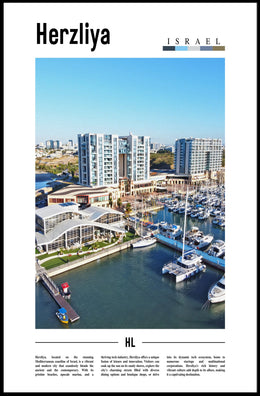 Herzliya Marina Escape: Inviting Urban Travel Poster PosterGoat
