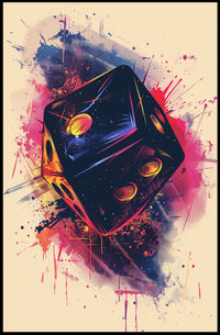 Vibrant Dice Explosion Poster