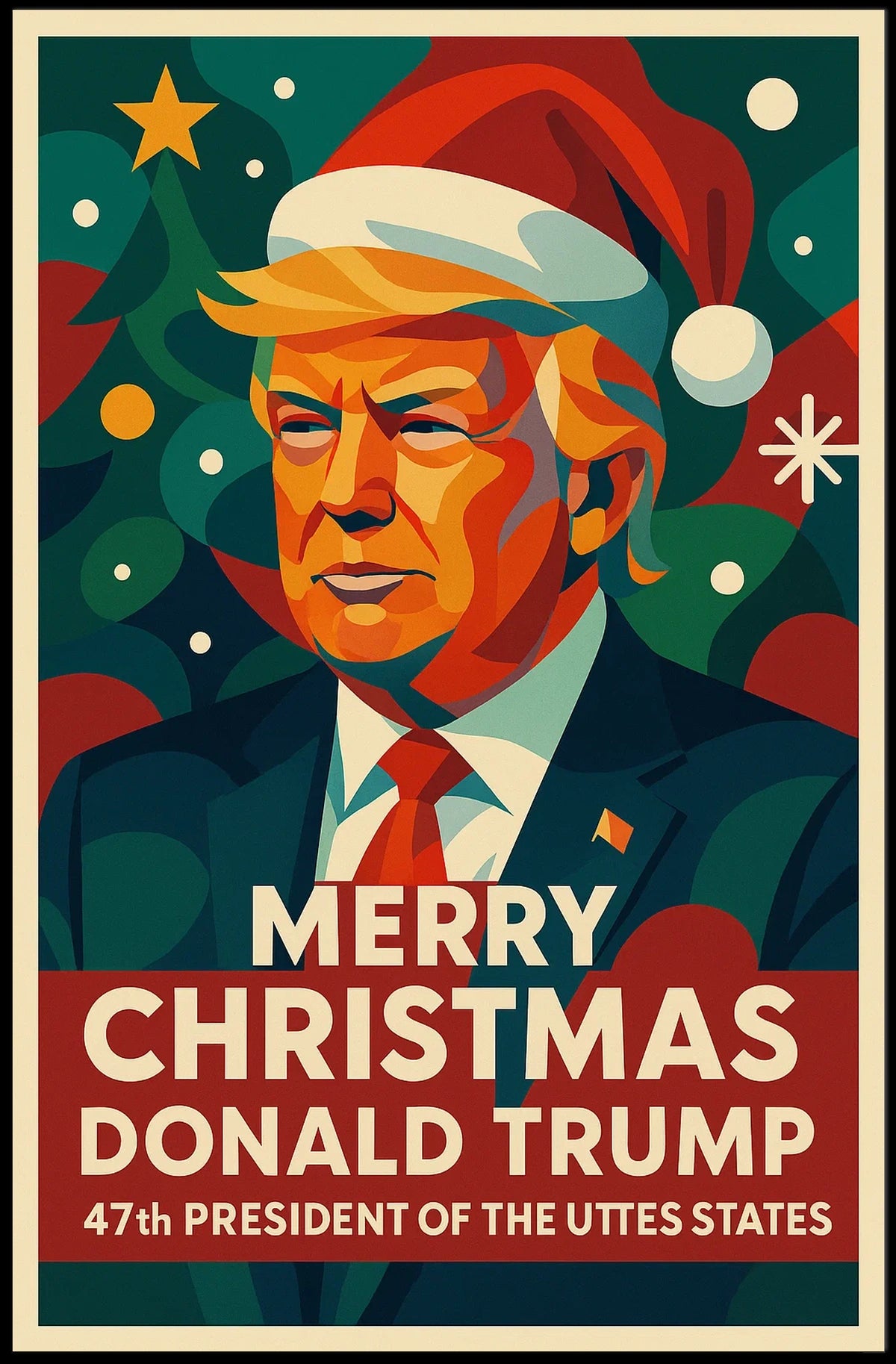 Santa's Festive Delight: Christmas Pop Culture Poster