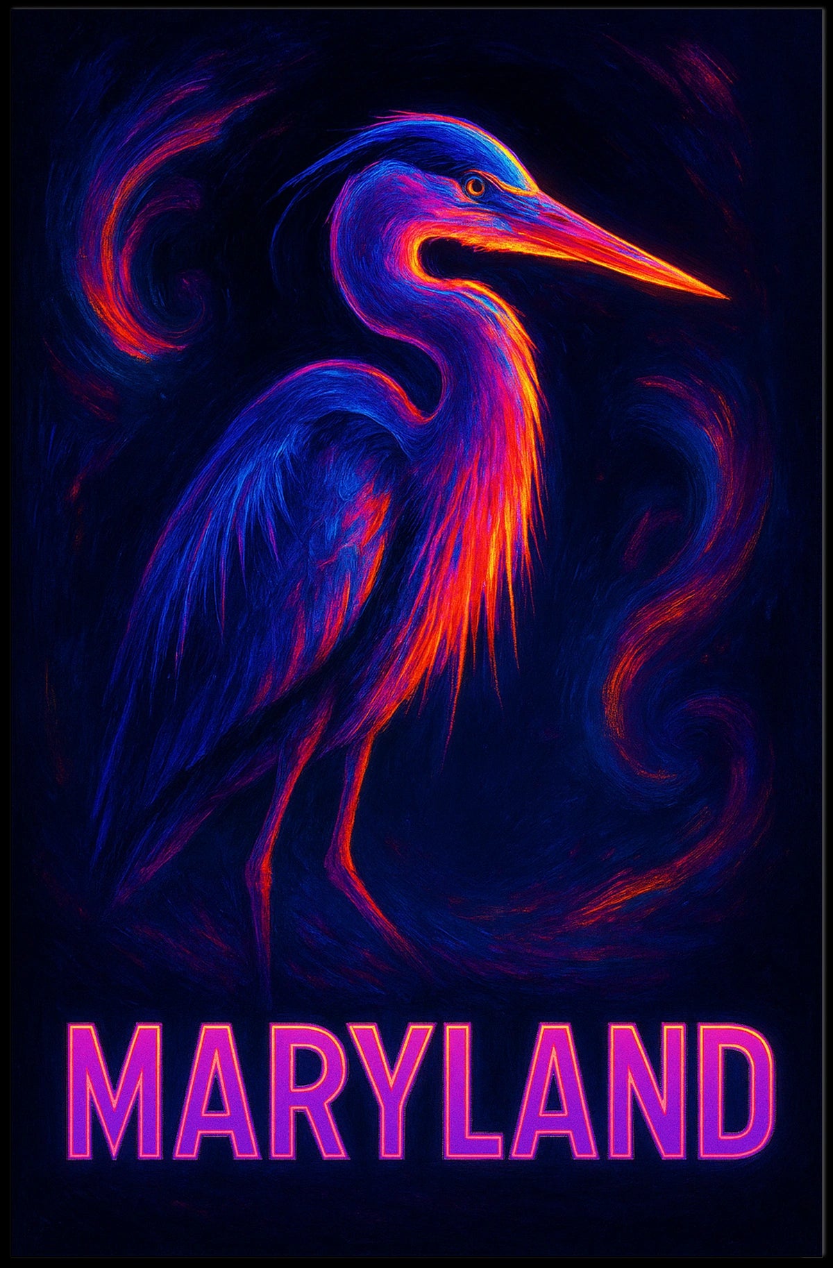 Maryland Wildlife Art Poster