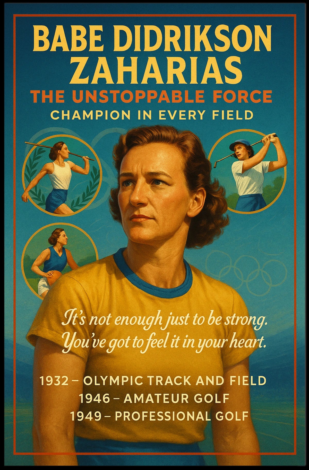 Babe Didrikson Zaharias The Unstoppable Force Poster