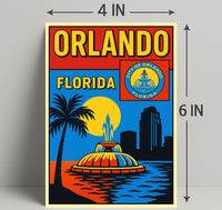 Orlando, Florida Vibrant Cityscape Poster PosterGoat