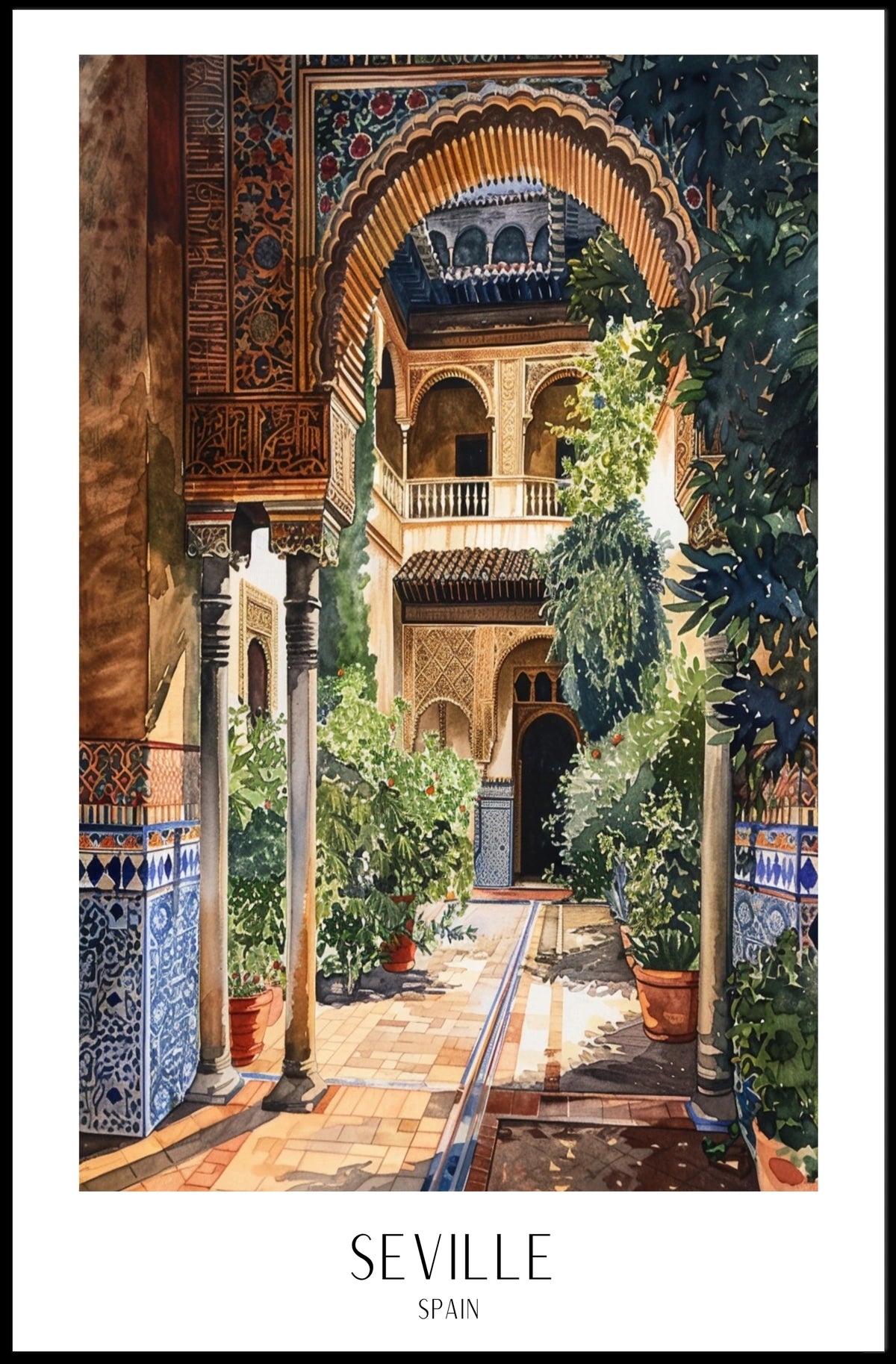 Seville Courtyard Poster