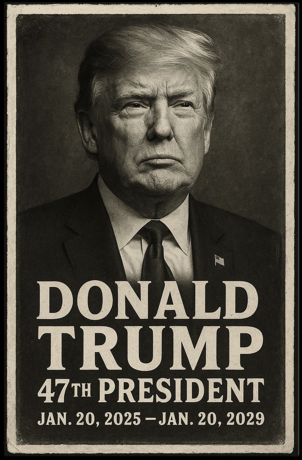 Donald Trump 47th President Vintage Poster