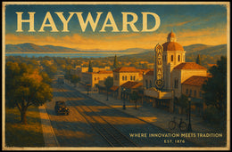Hayward Travel Poster Where Innovation Meets Tradition