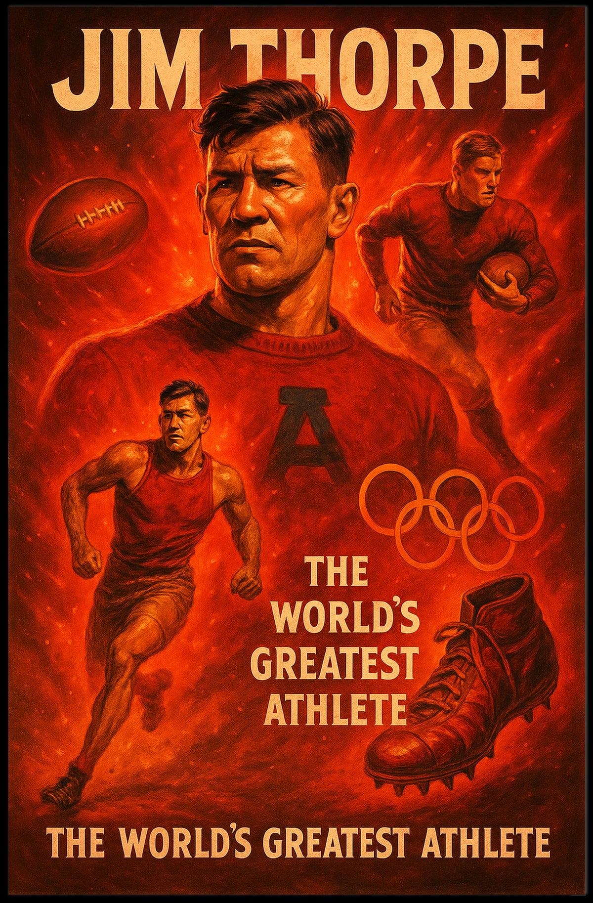 Jim Thorpe Legendary Athlete Poster