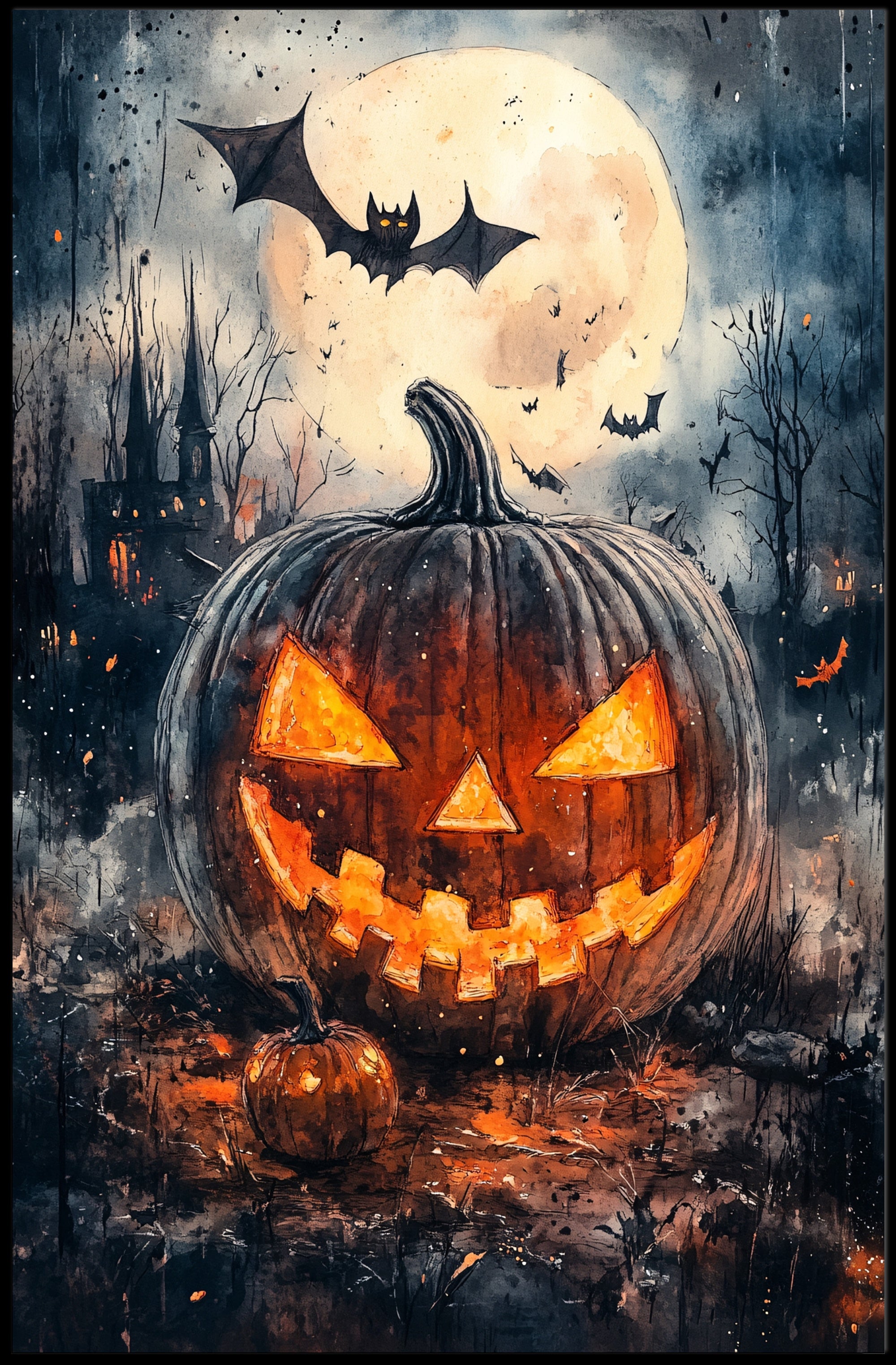 Haunted Halloween Night Poster