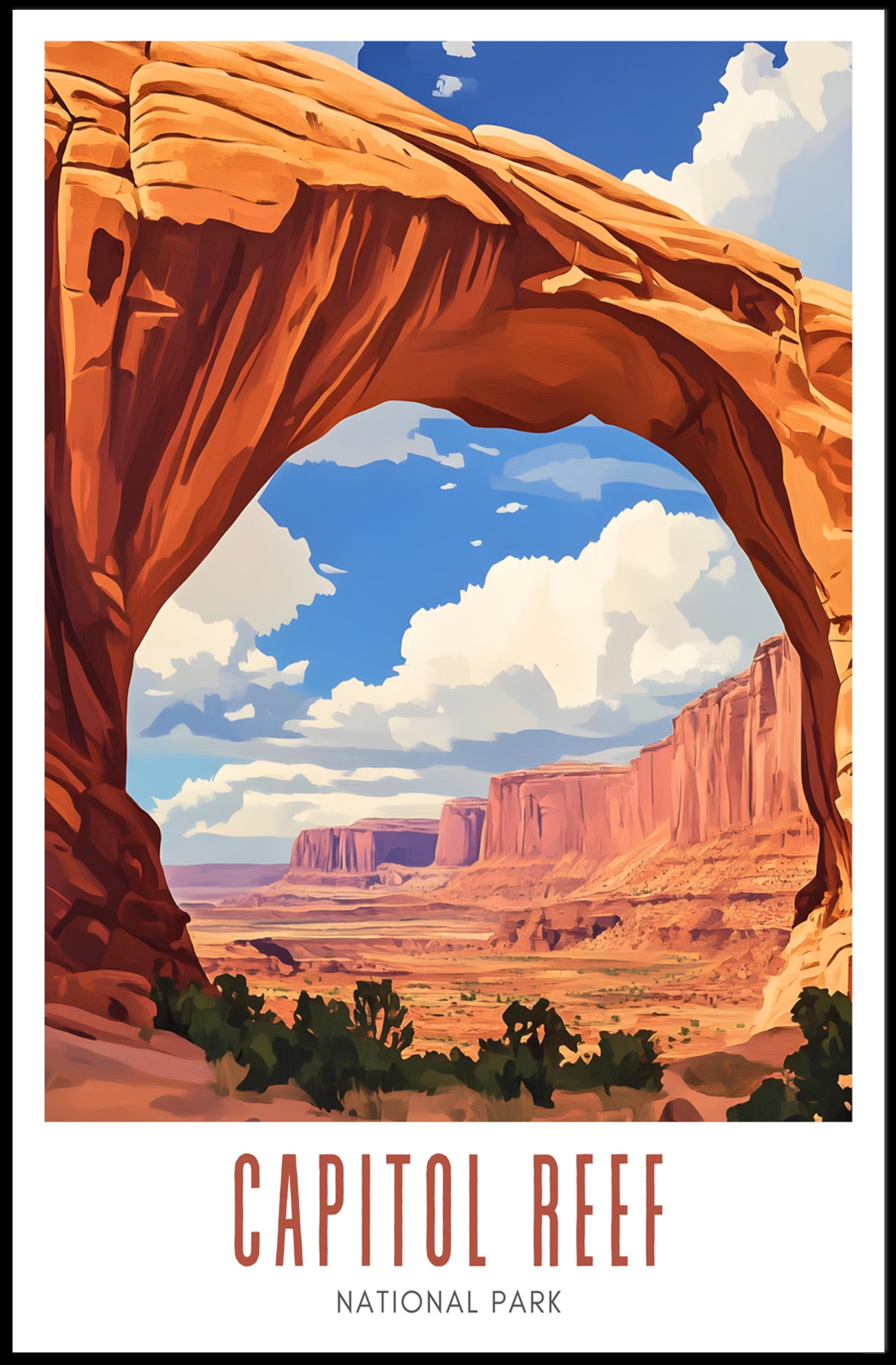 Capitol Reef National Park Vintage Poster
