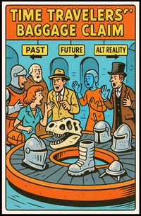 Time Travelers' Baggage Claim Poster PosterGoat