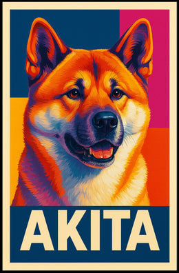 Akita Portrait Poster
