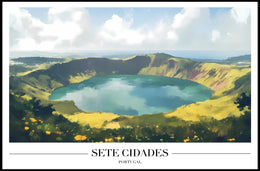 Sete Cidades Tranquil Landscape Travel Poster