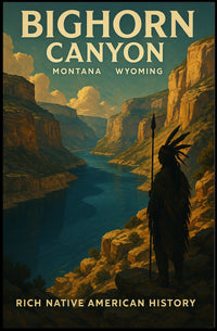 Bighorn Canyon Rich Native American Poster