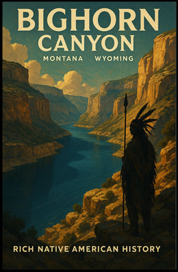 Bighorn Canyon Rich Native American Poster