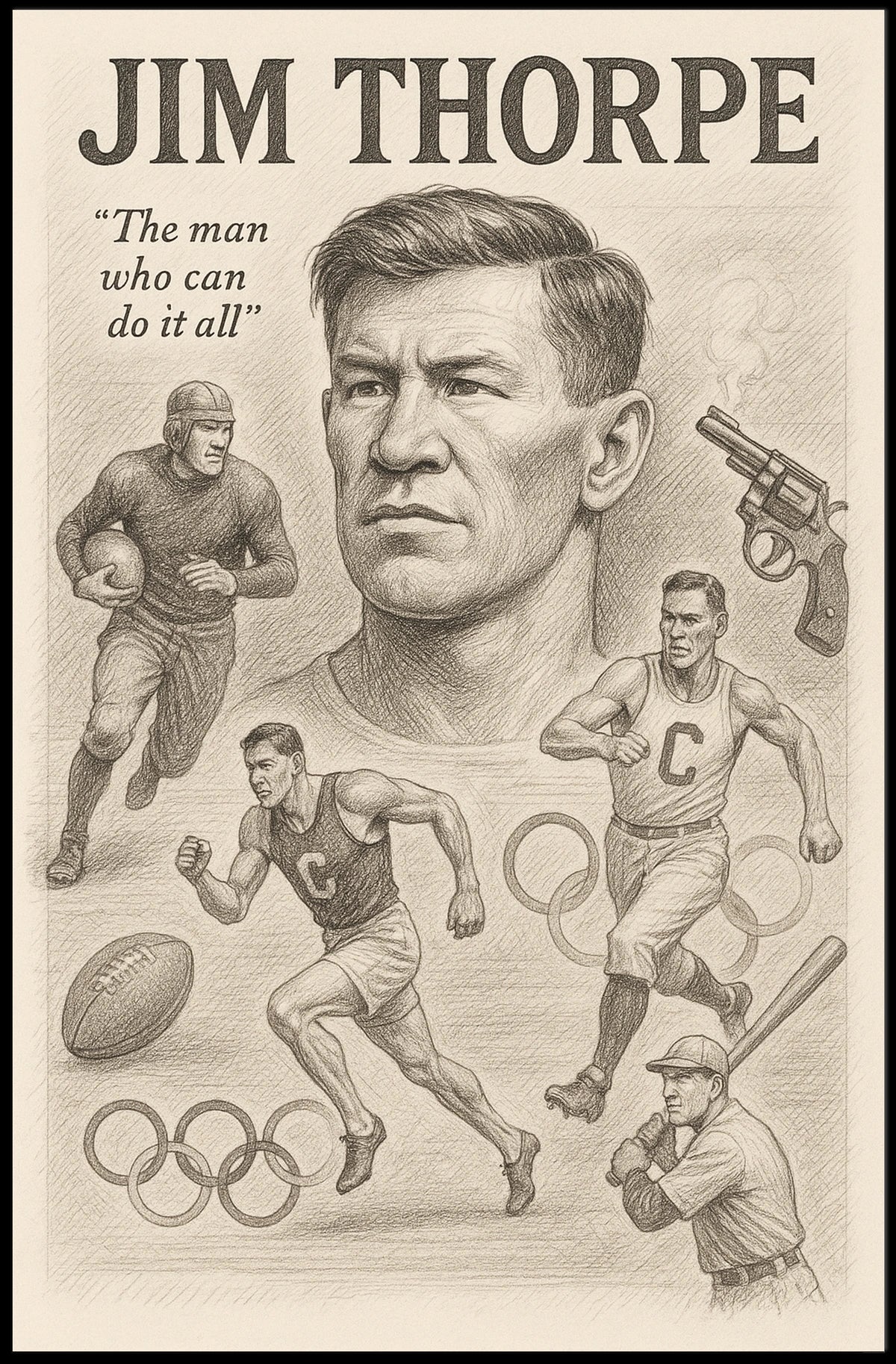 Jim Thorpe Legendary Sports Icon Jim Thorpe Poster