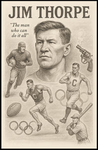 Jim Thorpe Legendary Sports Icon Jim Thorpe Poster