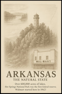 Arkansas The Natural State Poster