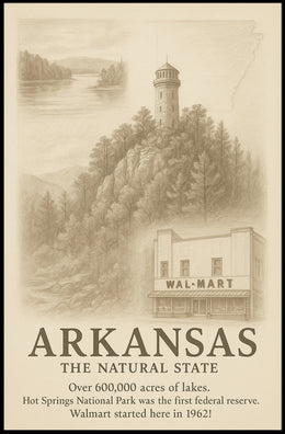 Arkansas The Natural State Poster