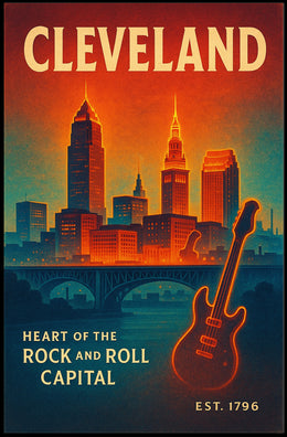 Cleveland Rock and Roll Capital Poster Art PosterGoat