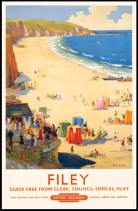 Filey Beach British Railways Poster
