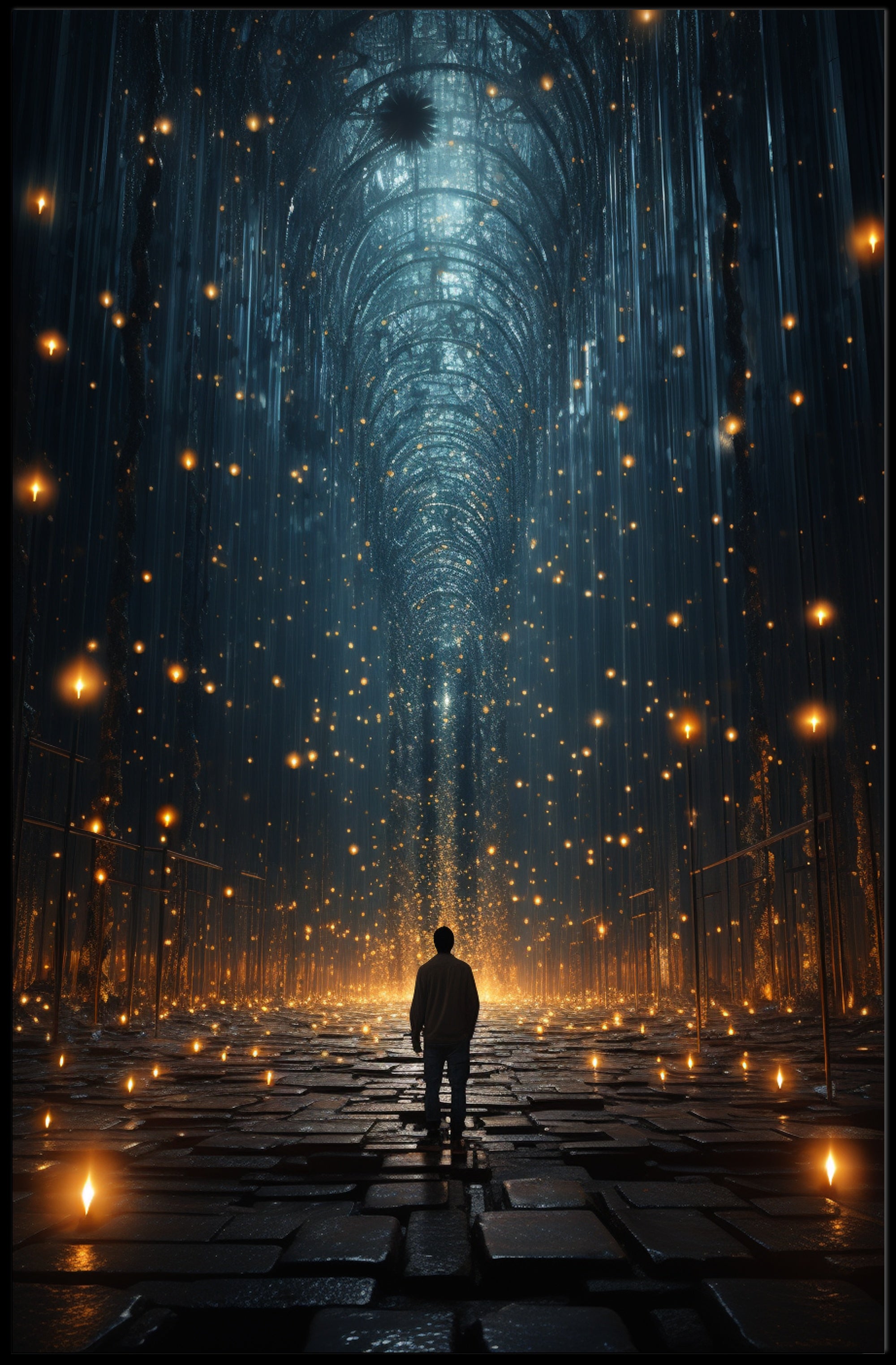 Journey Through The Luminous Corridor Poster PosterGoat