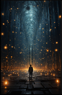 Journey Through The Luminous Corridor Poster PosterGoat