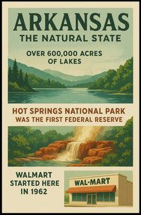 Arkansas The Natural State Poster