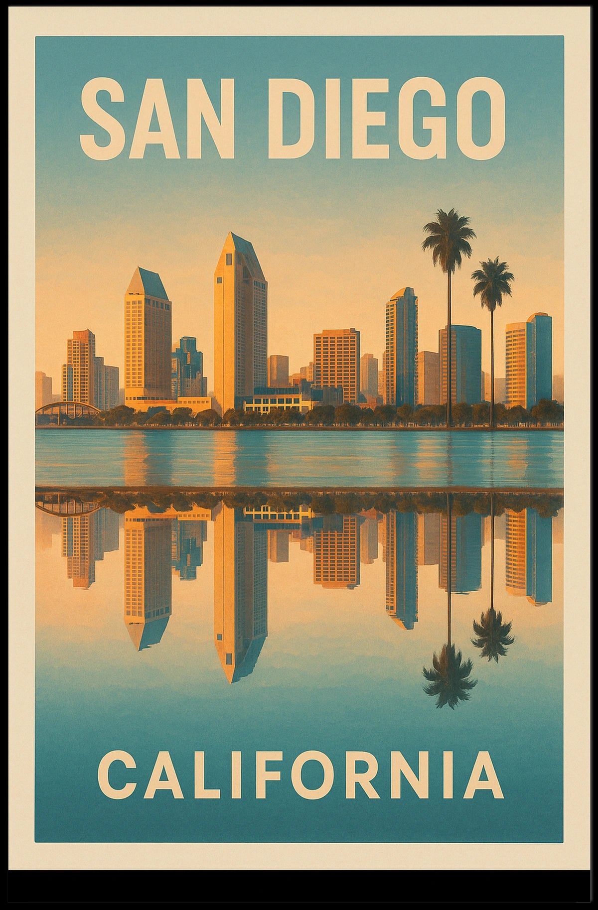 San Diego Skyline Poster