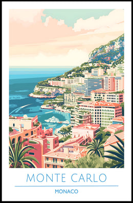 Monte Carlo Coastal Elegance Travel Poster