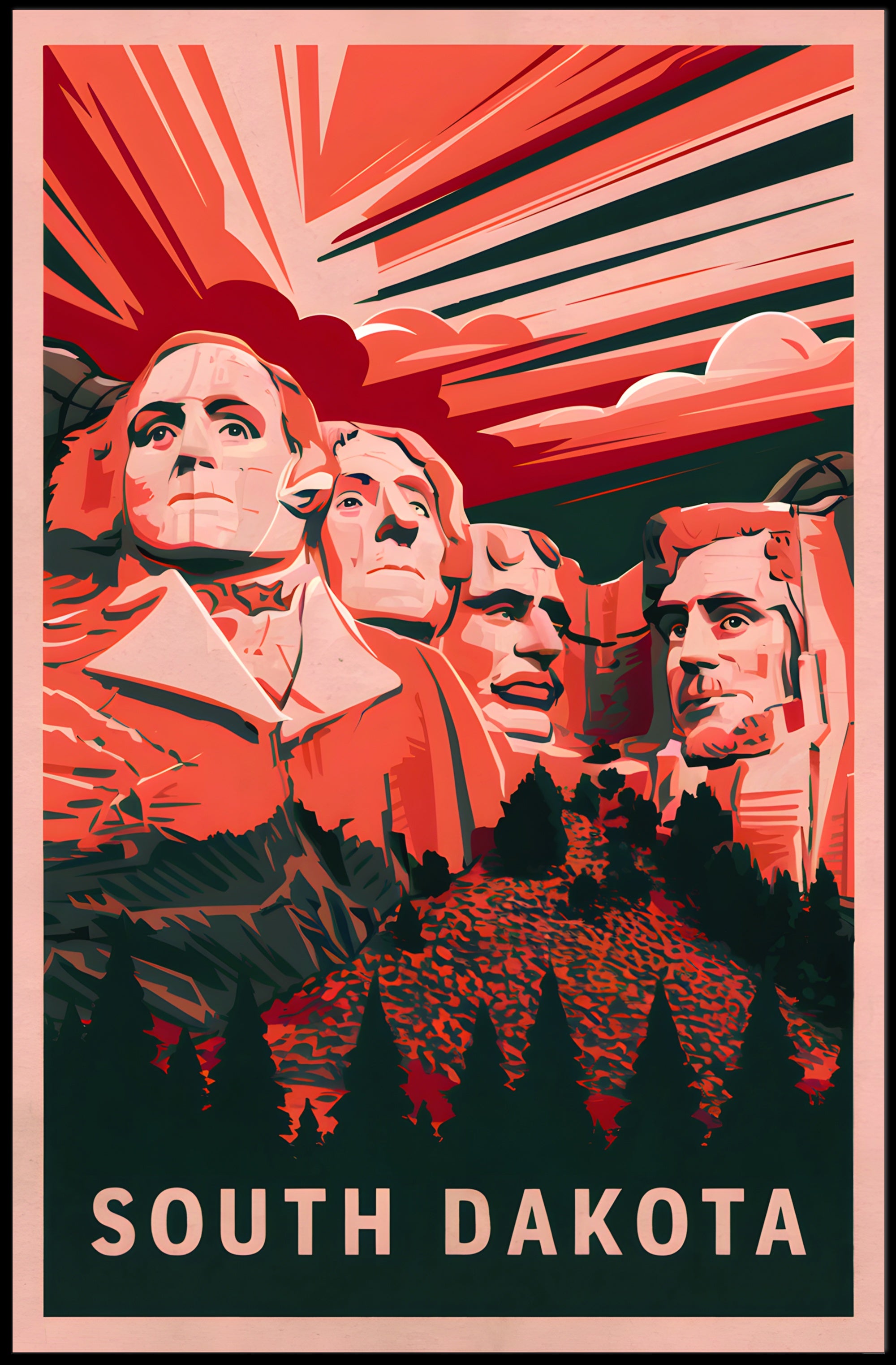 South Dakota Monumental Tribute Poster