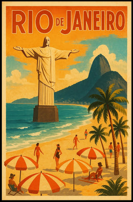 Rio de Janeiro Vintage Travel Poster