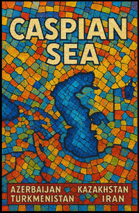 Caspian Sea Mosaic Poster