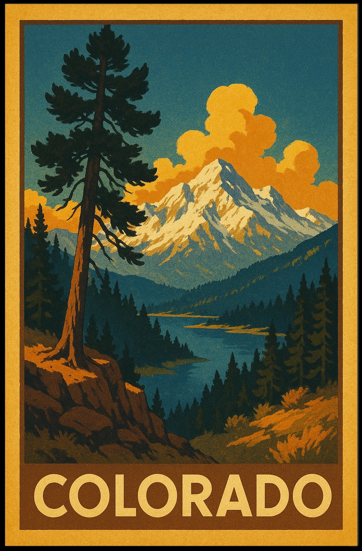 Colorado Mountain Landscape Poster