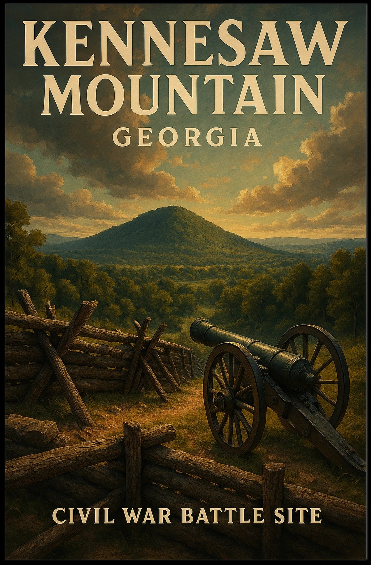 Kennesaw Mountain Civil War Battle Poster