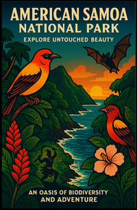 American Samoa's Splendor: Vibrant National Park Poster