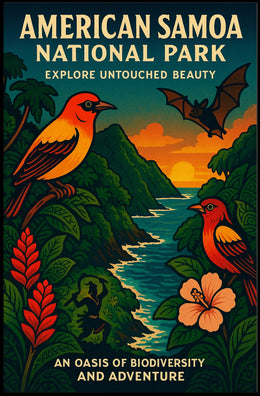 American Samoa's Splendor: Vibrant National Park Poster