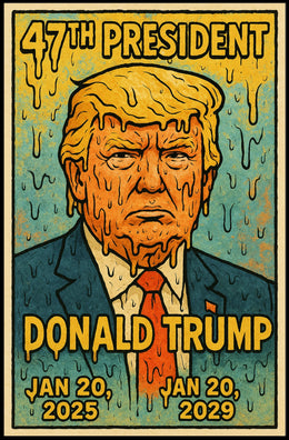 Trump Fluid Transition Patriotic Expressionism Poster