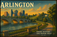 Arlington Travel Poster Where History Meets Honor