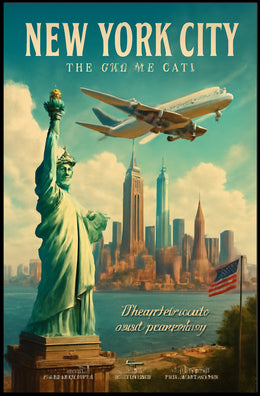 Vintage New York City Travel Poster PosterGoat